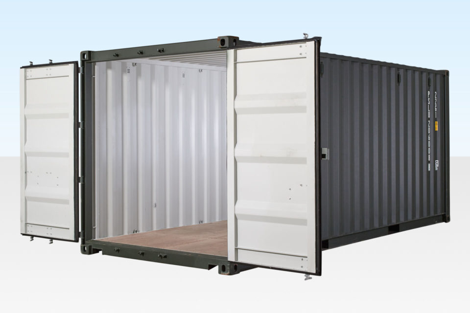 20ft Shipping Container (One Trip) Dark Green (RAL 6007) - Image 2