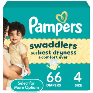 Pampers Swaddlers Diapers, Size S4, 66 Count